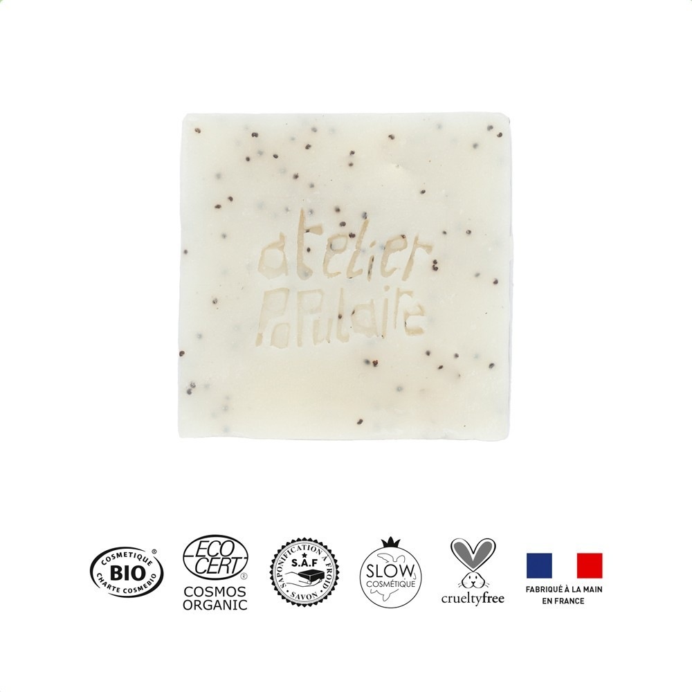 atelier populaire Le Pavé Scrub | Savon à froid surgras certifié BIO