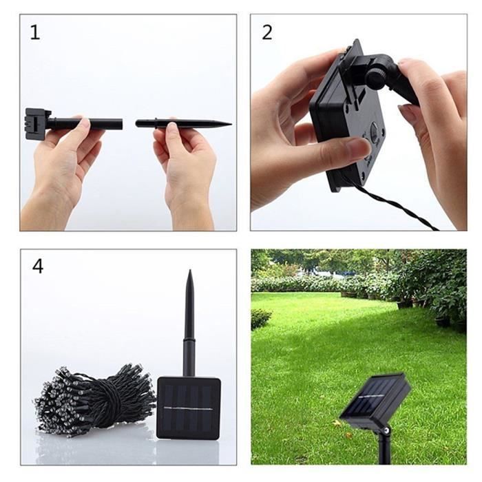 12m Outdoor Solar String Lights, Waterproof String Lights, for Garden, Patio, Wedding and Christmas Party