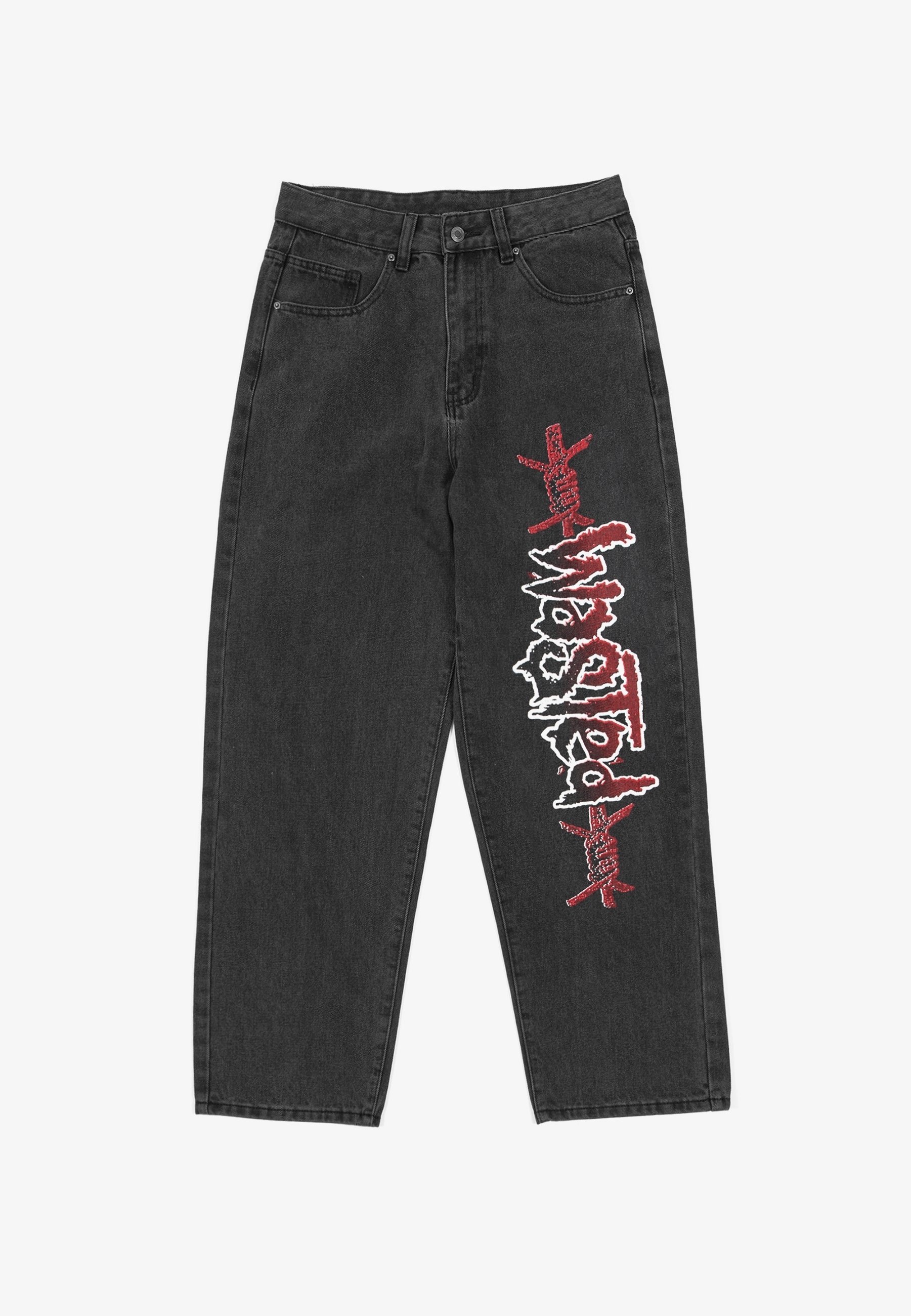 Wasted Paris Relaxed Fit Jeans – Schwarz