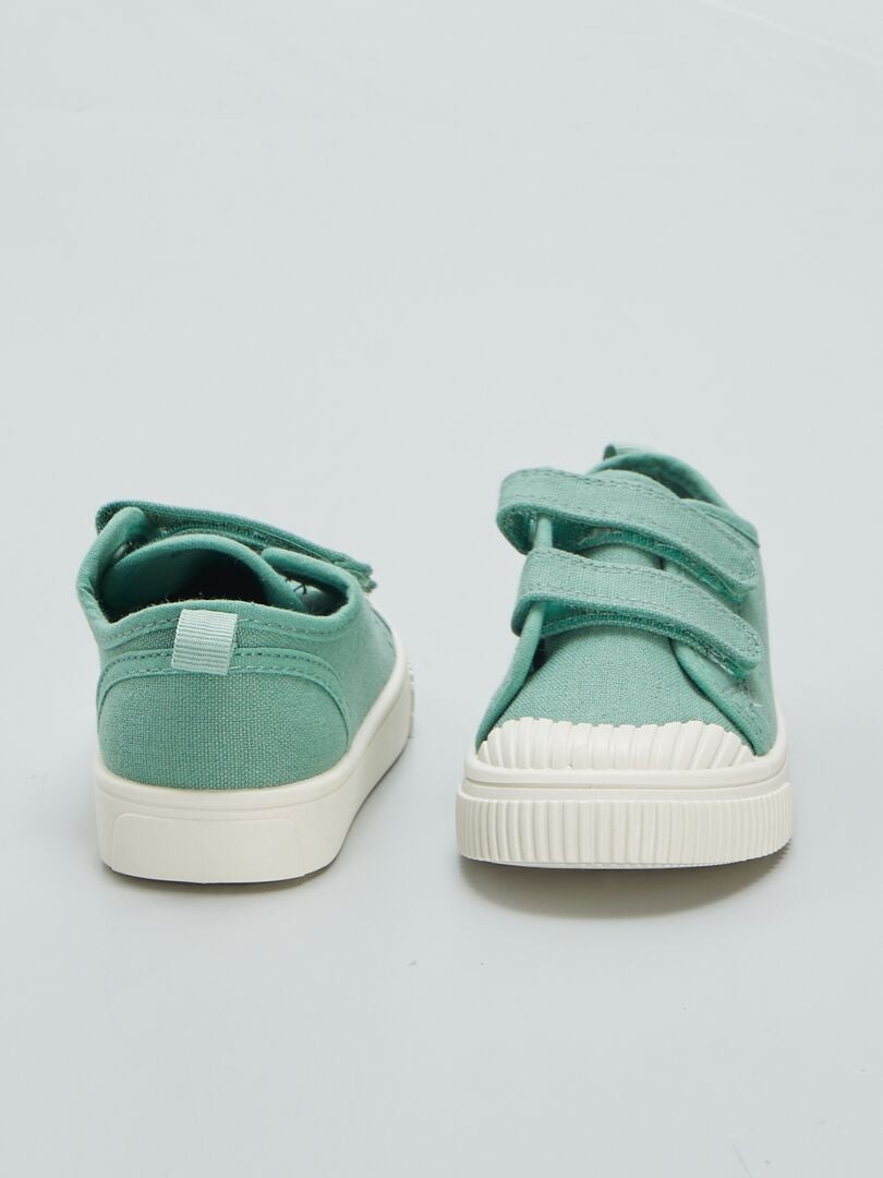 Tênis de cano baixo com fecho de velcro - AZUL