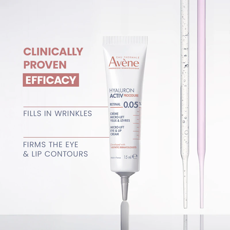Avène Hyaluron Activ Procedure Micro-Lift Augen- und Lippencreme 0,05 % Retinal krem liftujący z retinalem
