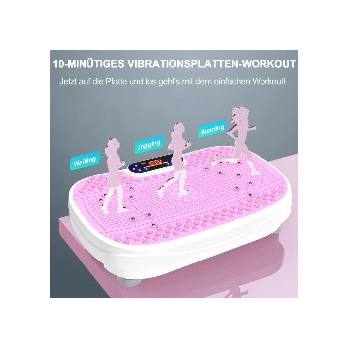 Plataforma vibratória BLOSSOM - Modelo compacto - 120 níveis - Controle remoto - Bluetooth integrado