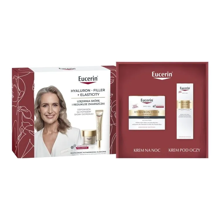 Eucerin Hyaluron Filler Elasticity Zestaw Kosmetyków, Krem na noc + Krem pod oczy