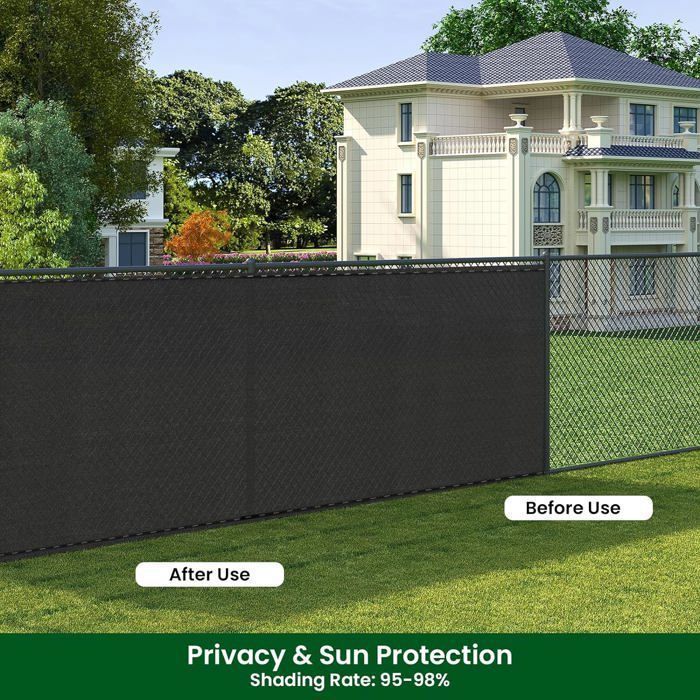 Pantalla de privacidad WOLTU, valla de jardín exterior de HDPE de 280 g/m², protección contra el sol, el viento y los rayos UV, 1,8 x 15 m, antracita W0UETT0100