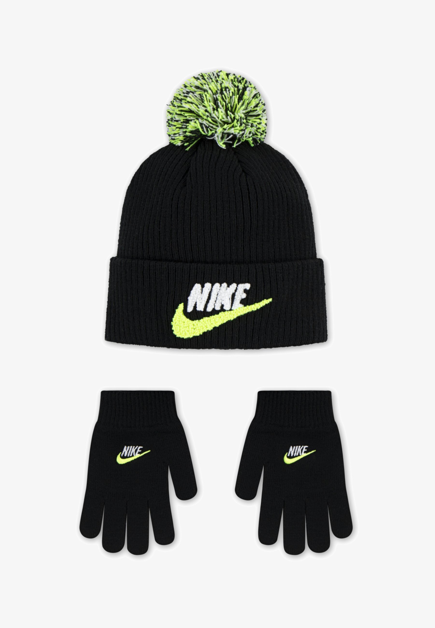 Nike Sportswear CLUB PEAK BEANIE UNISEX SET - Handschoenen - zwart