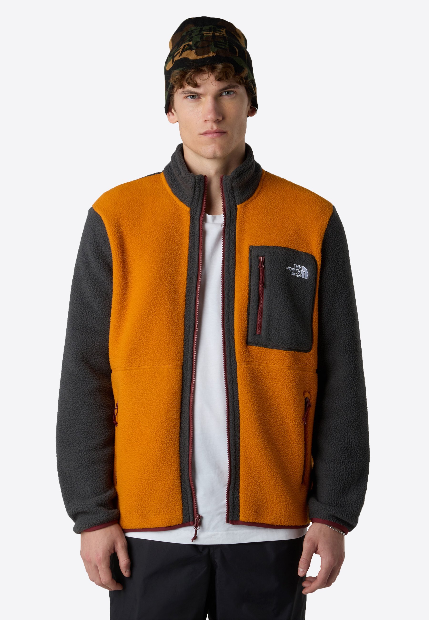The North Face M YUMIORI FULL ZIP - Veste polaire - orange agate, gris asphalte
