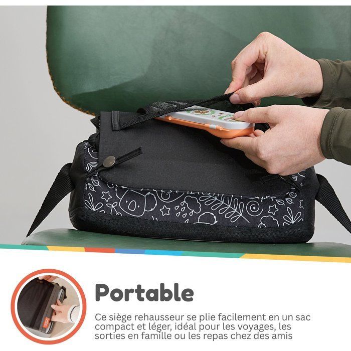 NUBY Panda Kinderstoelverhoger - Opvouwbaar - Schuim - Waterdicht - Vanaf 6 maanden