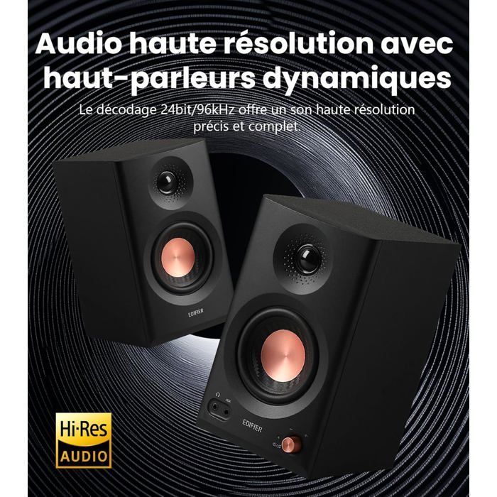 Monitores de estudio compactos - SVATV - Audio de alta resolución - Bluetooth V5.4 - Controles físicos - RCA - AUX