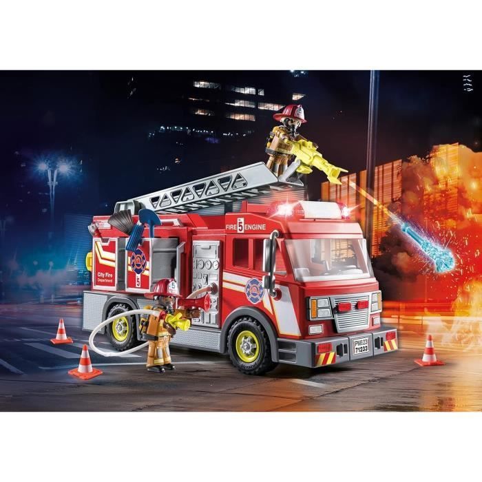 PLAYMOBIL - 71233 - Ação na Cidade - Caminhão de Bombeiros com Escada Longa
