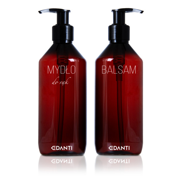 2X Dozownik Z Pompką Butelka Do Mydła Balsamu 300 Ml Zestaw Na Umywalkę