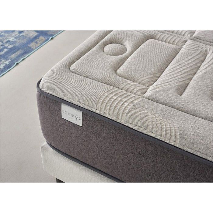 Colchón JUPITER 180x200 cm - COSMOS - Espuma de alta resiliencia, espuma viscoelástica, capa de confort de látex azul - Grosor máximo 30 cm - Reversible
