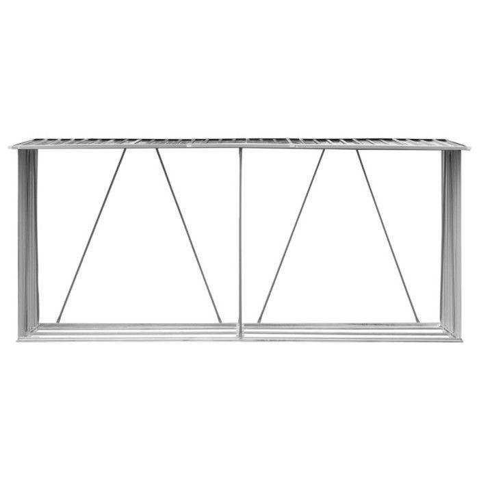 Caseta de almacenamiento de madera - vidaXL - Acero galvanizado - 330x84x152cm - Antracita - Duradera