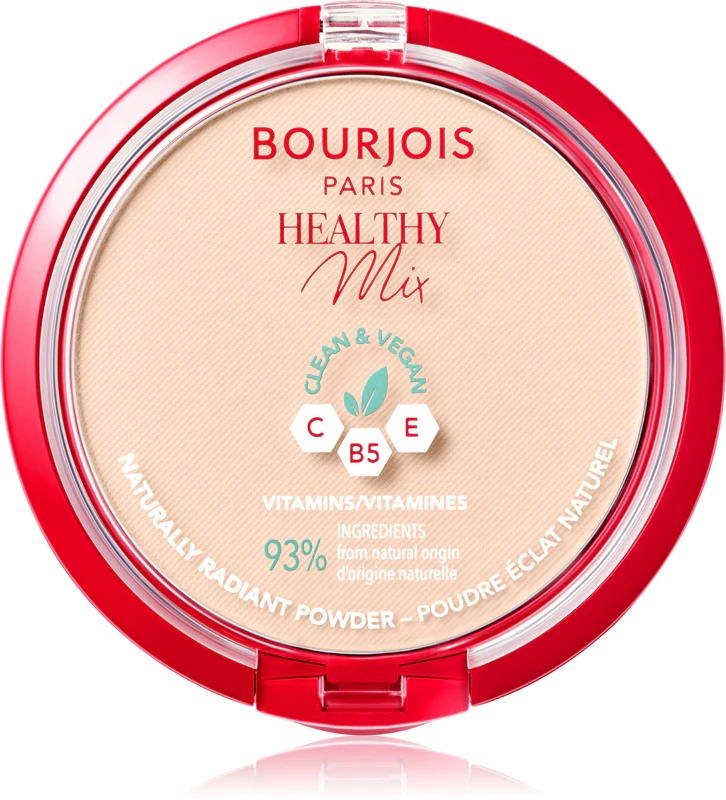 Matirni puder Bourjois Healthy Mix, ki koži daje sijoč videz