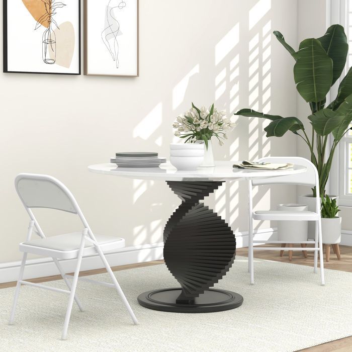 Set mit 2 Klappstühlen, tragbare Esszimmerstühle, Stahlgestell, Maße 45 cm (B) x 46 cm (T) x 78 cm (H), weiß