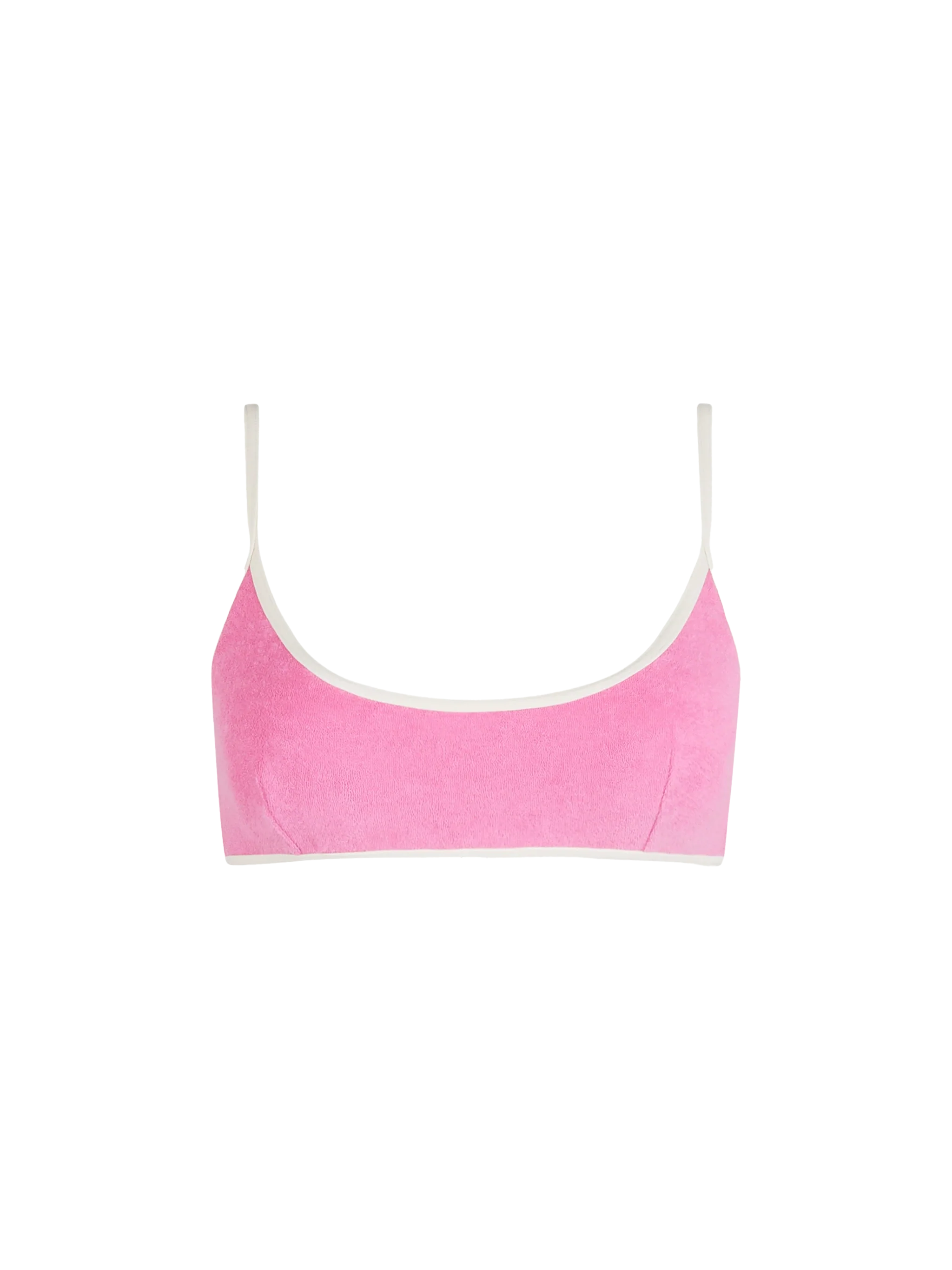 Judy Damen-Bralette-Strandtop aus Frottee mit Borte