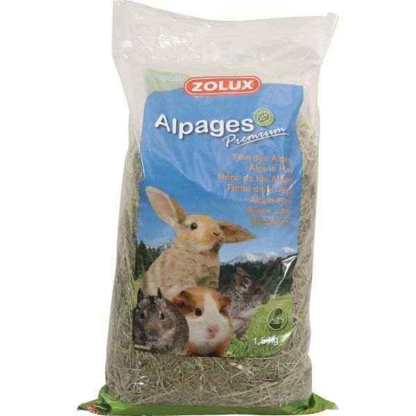 Heno - Animal Valley - Pasto Alpino Premium - 1,5 kg - Complemento nutricional - Para conejos