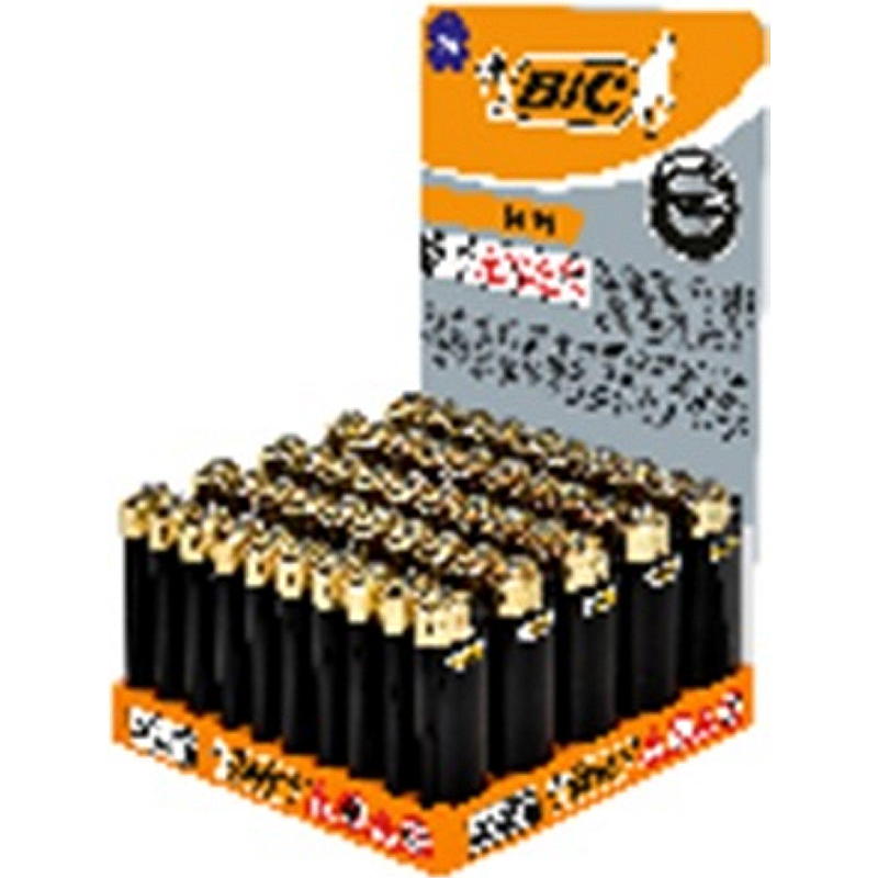 Accendino BIC mini a pietra focaia oro/nero BIC