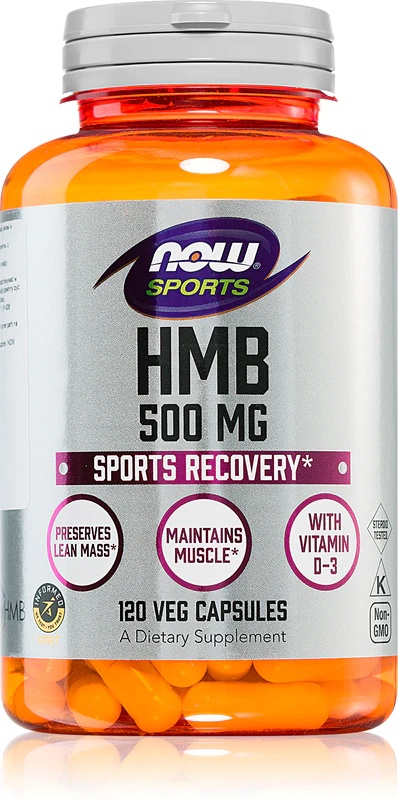 NOW Foods HMB 500 mg uztura bagātinātājs muskuļu atjaunošanai