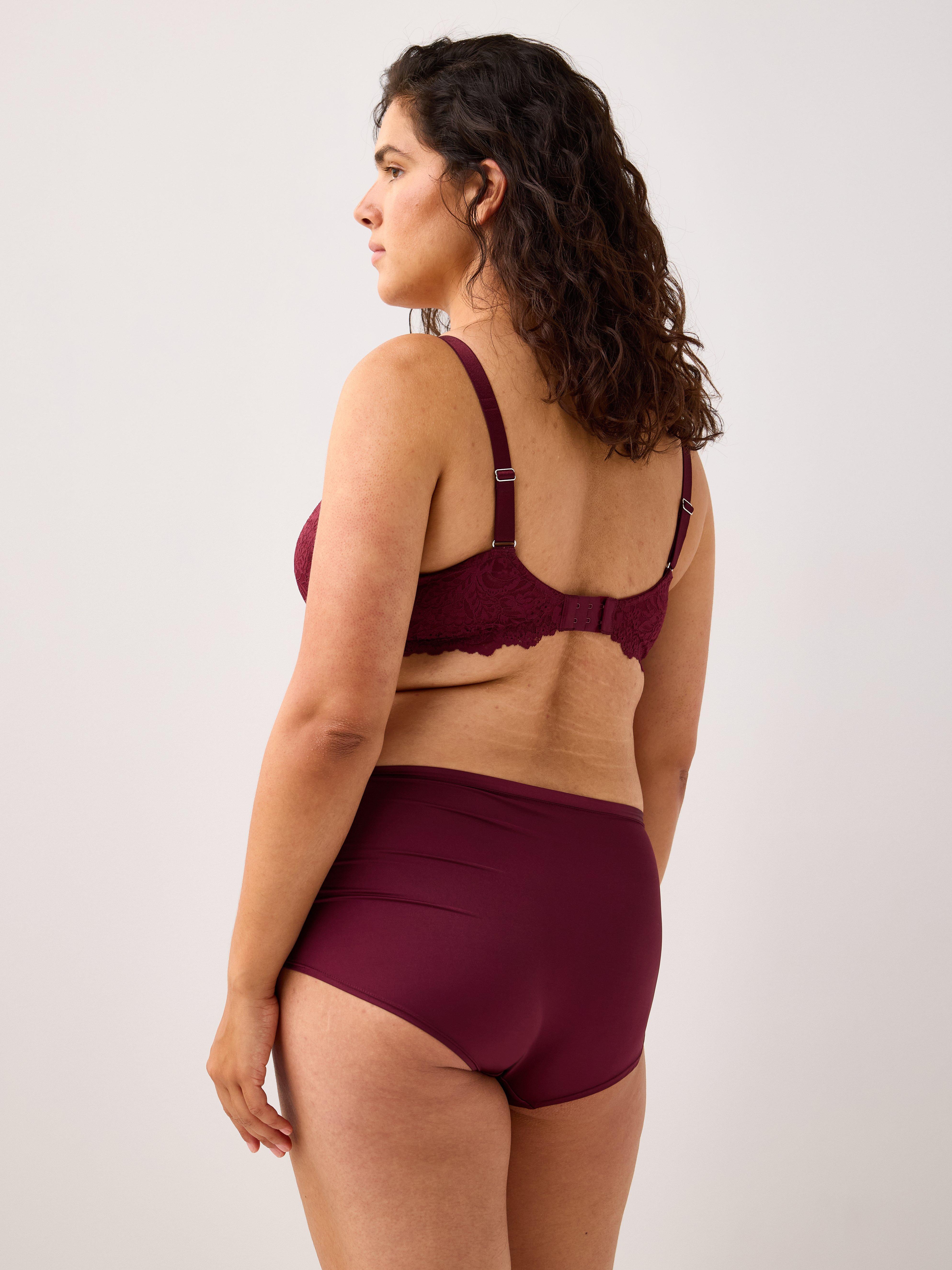 Soutien-gorge t-shirt Dahlia rouge foncé poussiéreux