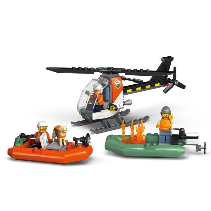 LEGO City 60504 Le Bateau de Sauvetage et l’Hélicoptère des Garde-Côtes - Jouet dès 7 ans