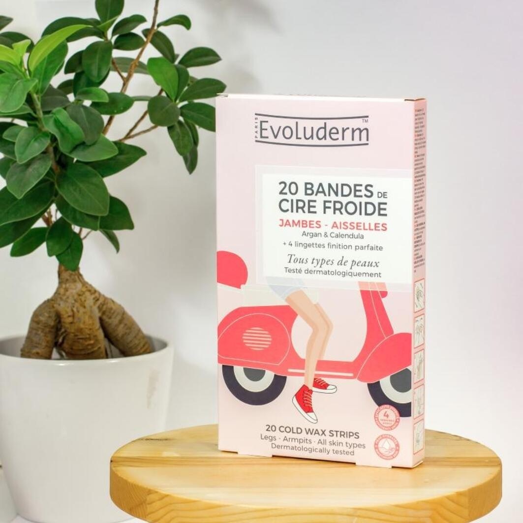Evoluderm 20 Bandes de Cire Froide Jambes - Aisselles