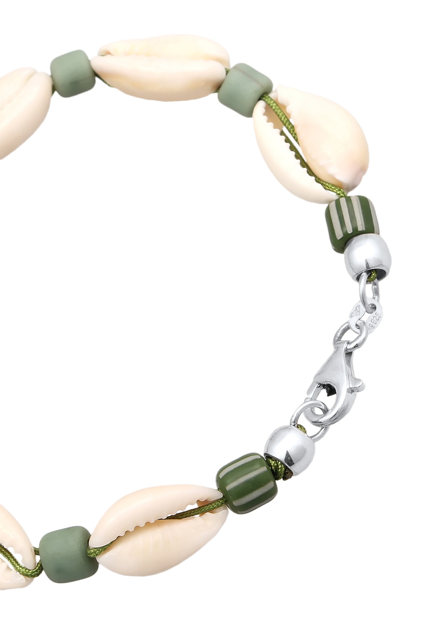 KUZZOI Hommes Surfer Style Festival avec coquillages en Argent Sterling 925