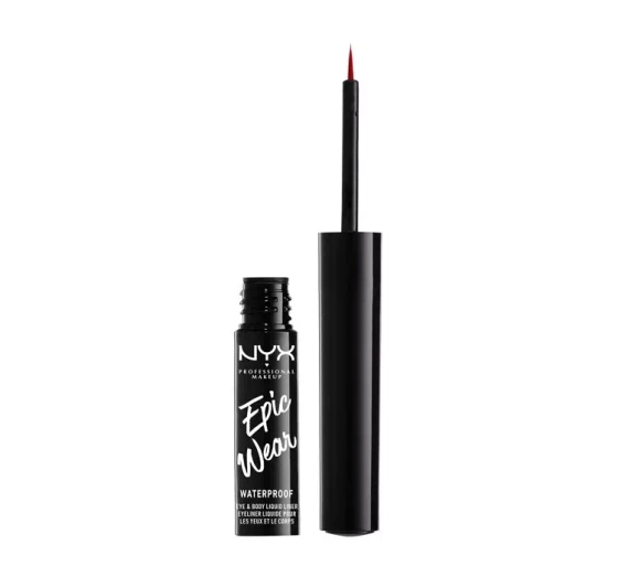 NYX Professional Makeup Epic Wear Eye & Body wodoodporny eyeliner w płynie 07 Red 3,5 ml