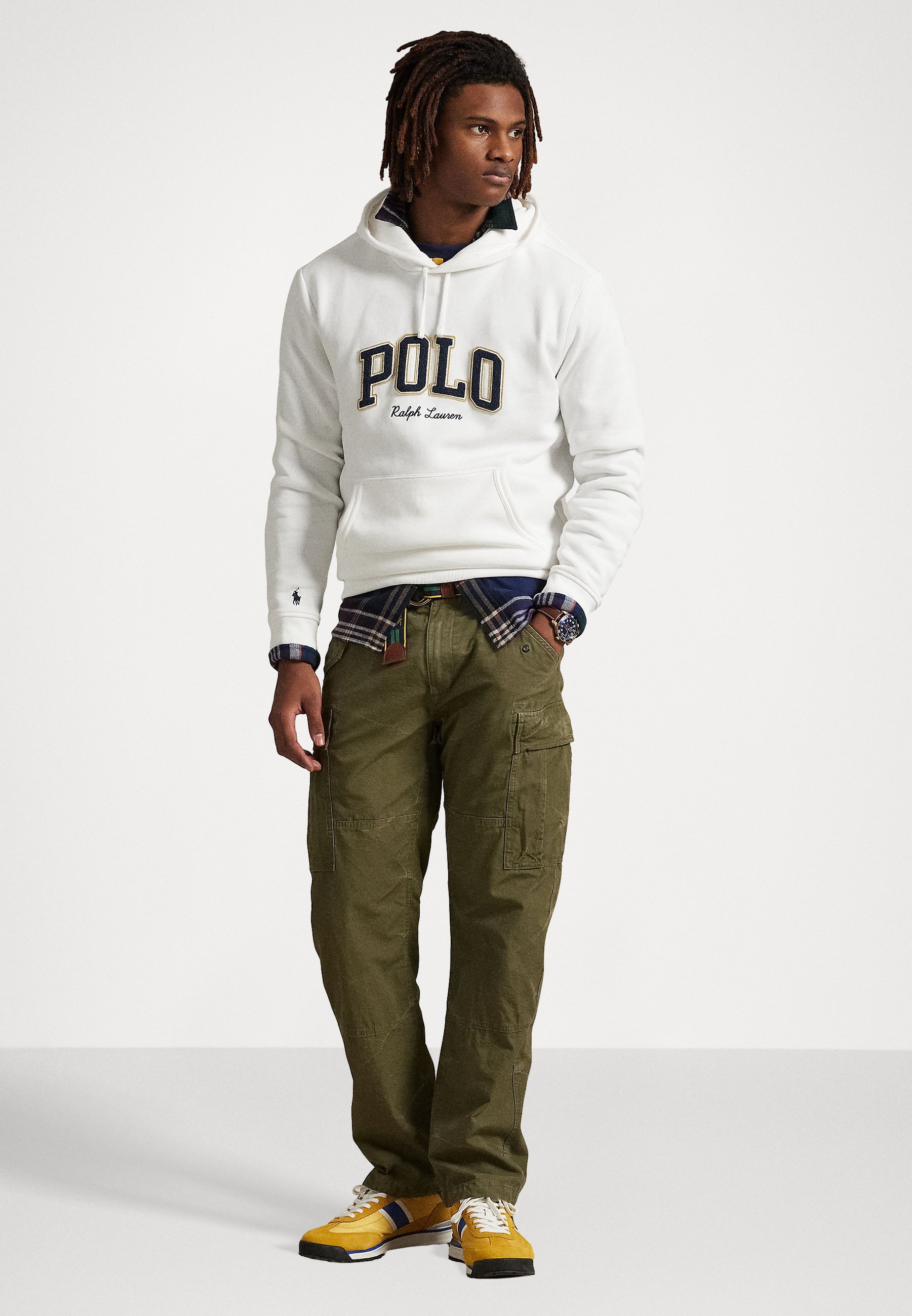 Felpa con cappuccio Polo Ralph Lauren LOGO FLEECE - bianca