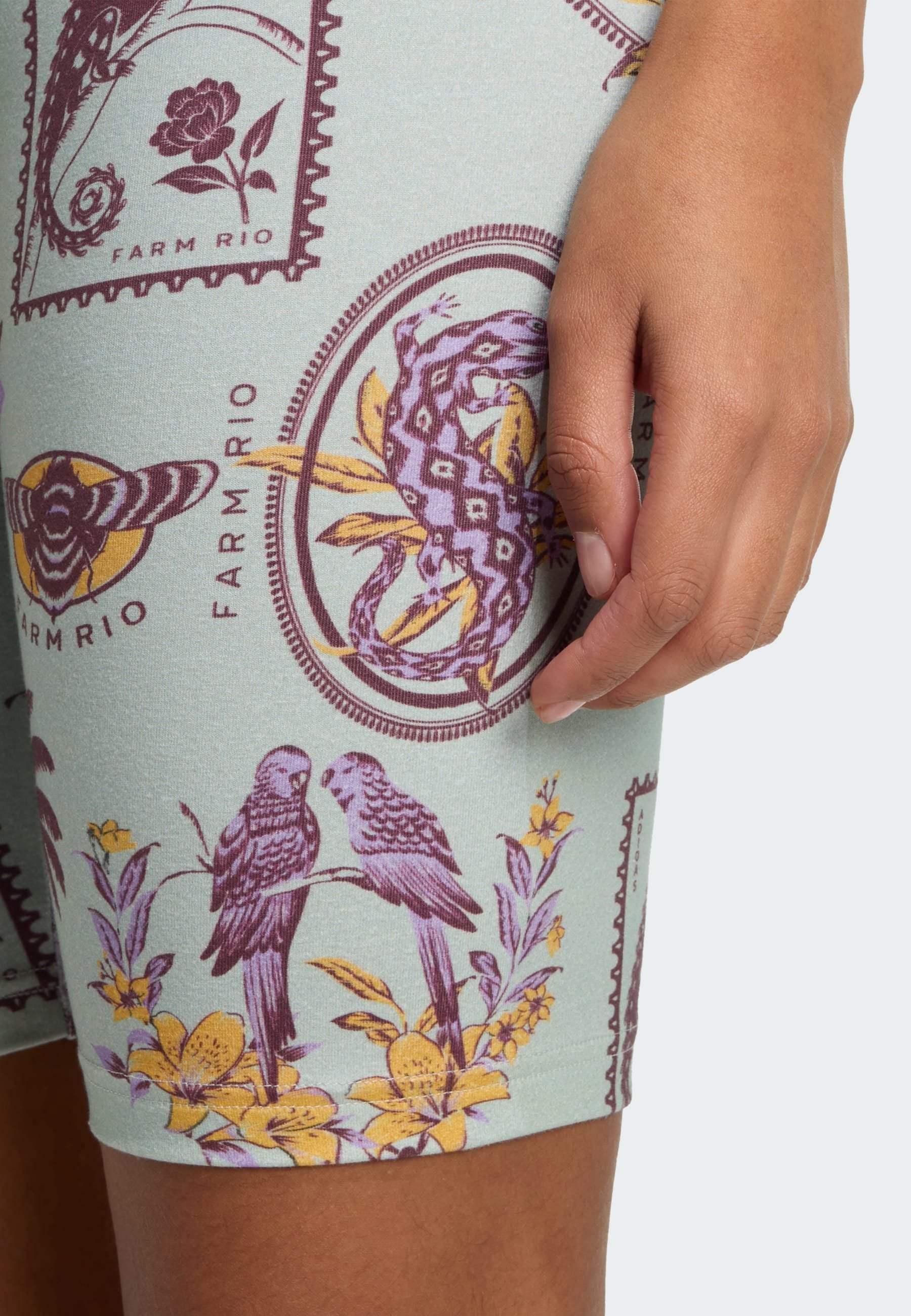 adidas Sportswear FARM BIKE - Leggings - aszilver/maïsgoud/violet fusion