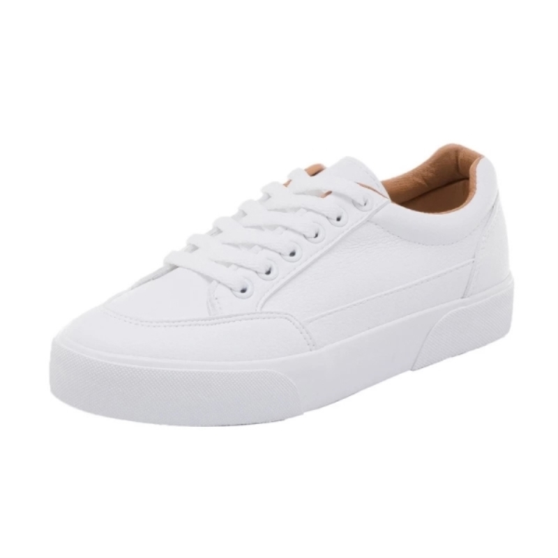 Damesneakers Motesko Vårtrend Uformelle Flate sneakers Dame Ny Mote Komfort Hvite Vulkaniserte Platåsko