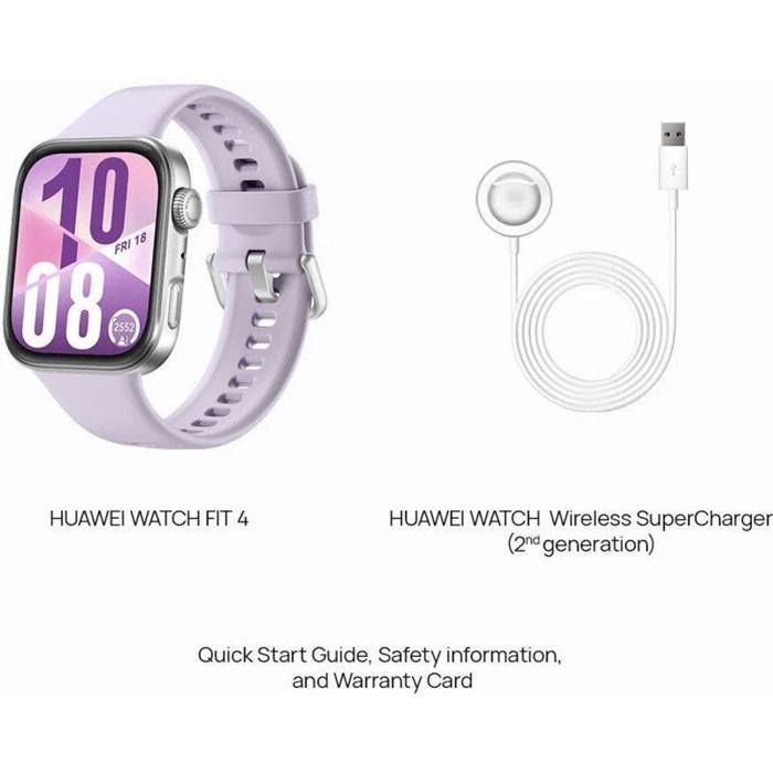 Smartwatch - HUAWEI - Watch Fit 4 - Paars - Digitaal display - Activiteitsregistratie