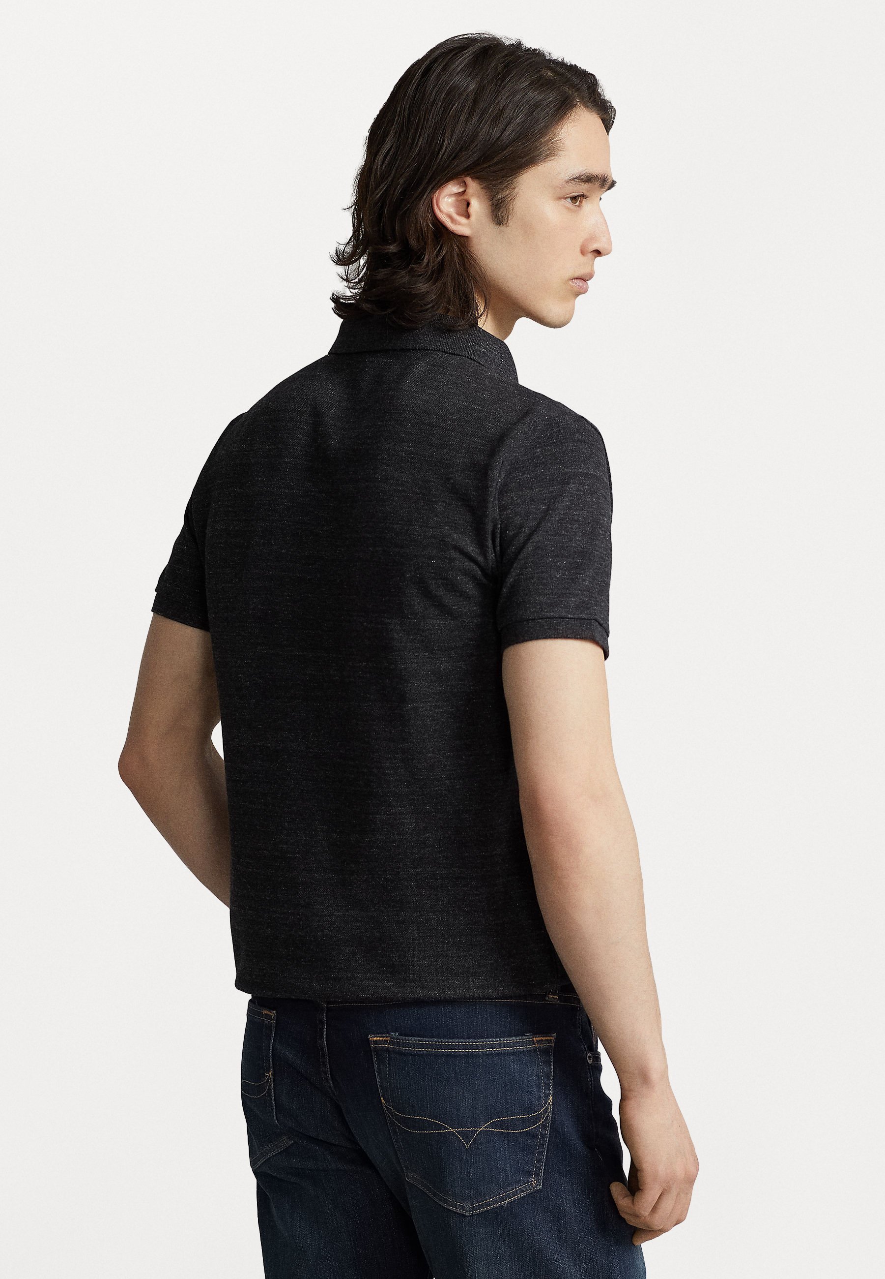 Polo Ralph Lauren Polo shirt met korte mouwen - zwart gemêleerd