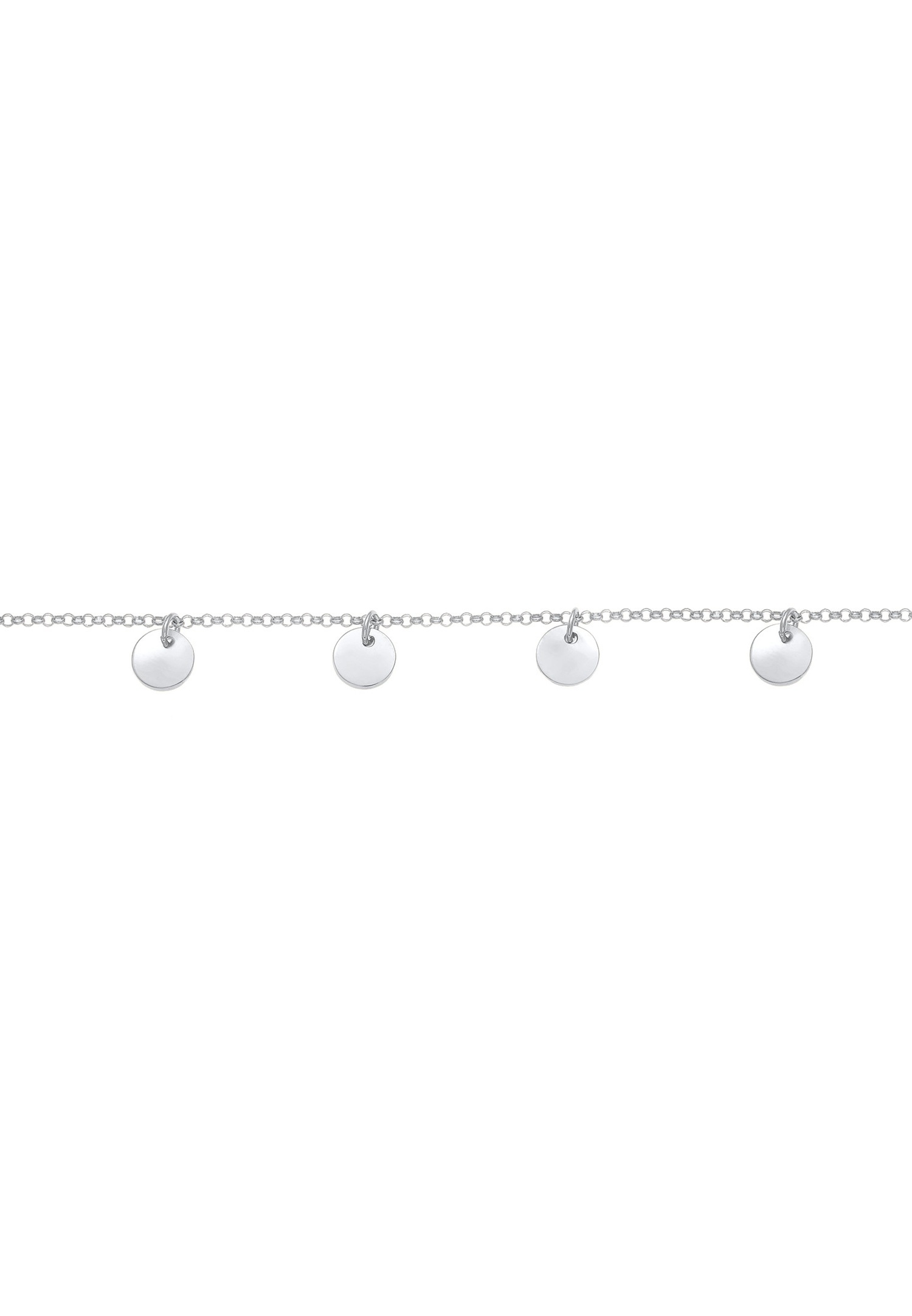 Elli Collier ras de cou pour dames Geo Platelet Round 925 Sterling Silver