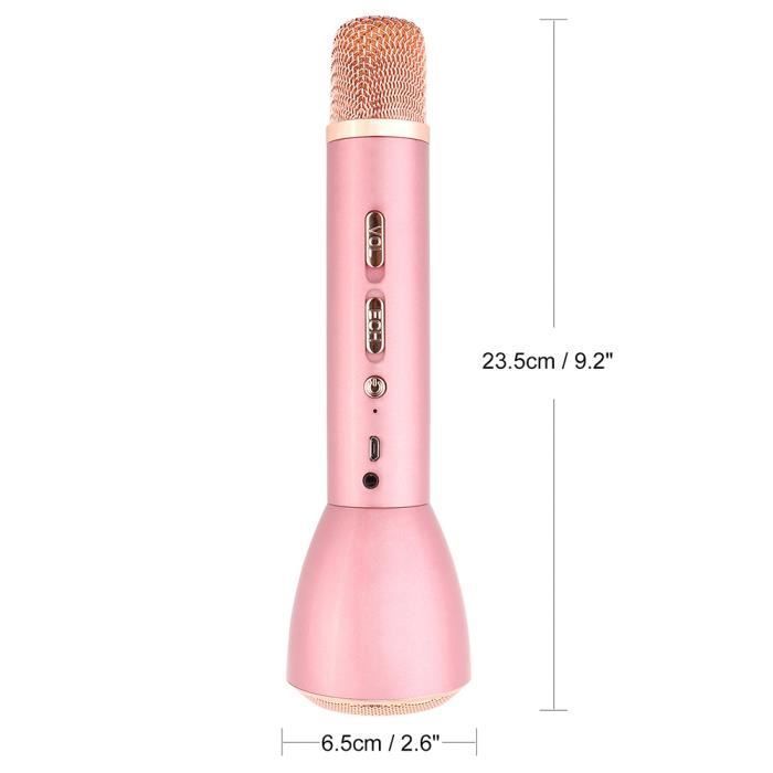 Microfone condensador Bluetooth para karaokê, kit de sistema de microfone remoto com alto-falante de estúdio K098 para aulas de karaokê e KTV.