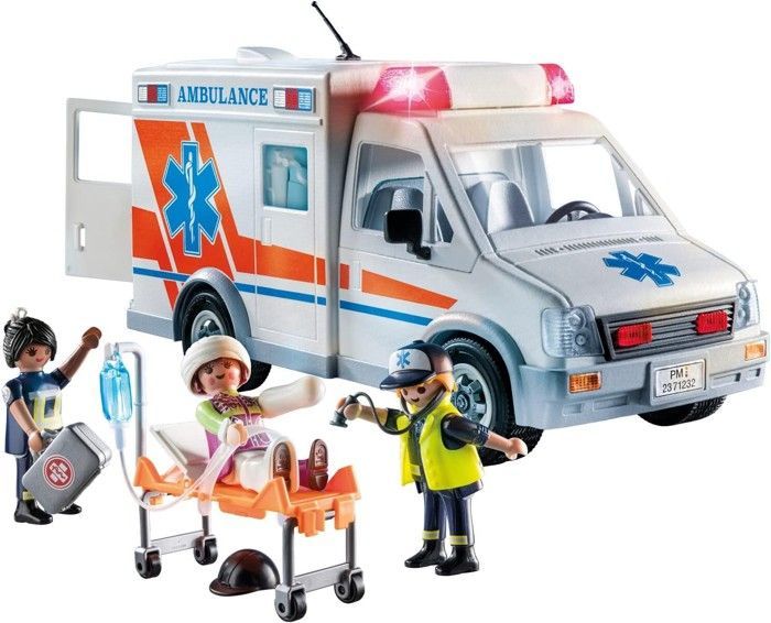 Ambulanza Playmobil CITY Action con persona ferita