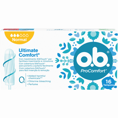 OB Ultimate Comfort tamponok ProComfort Normál tamponok Közepes folyású