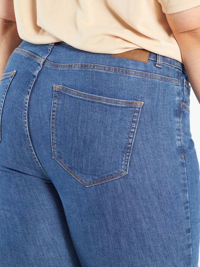 Pantalones vaqueros ajustados de talle alto - AZUL