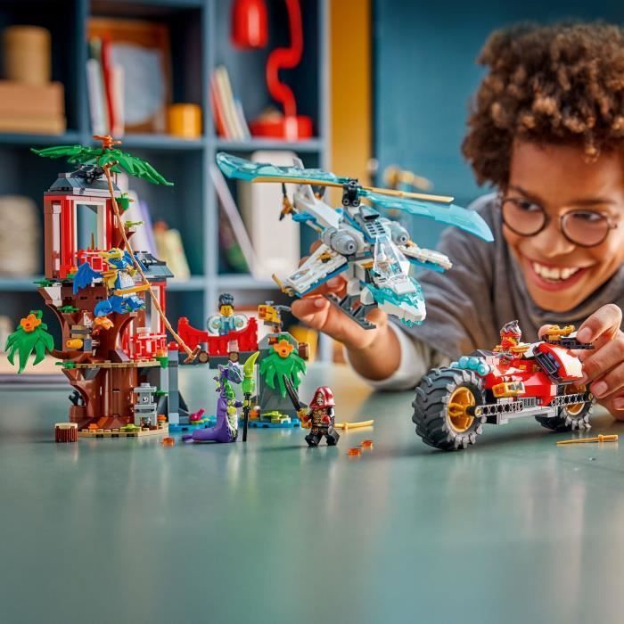 LEGO NINJAGO 71857 Casa sull'albero e veicoli ninja - Set di costruzioni per bambini dai 7 anni in su