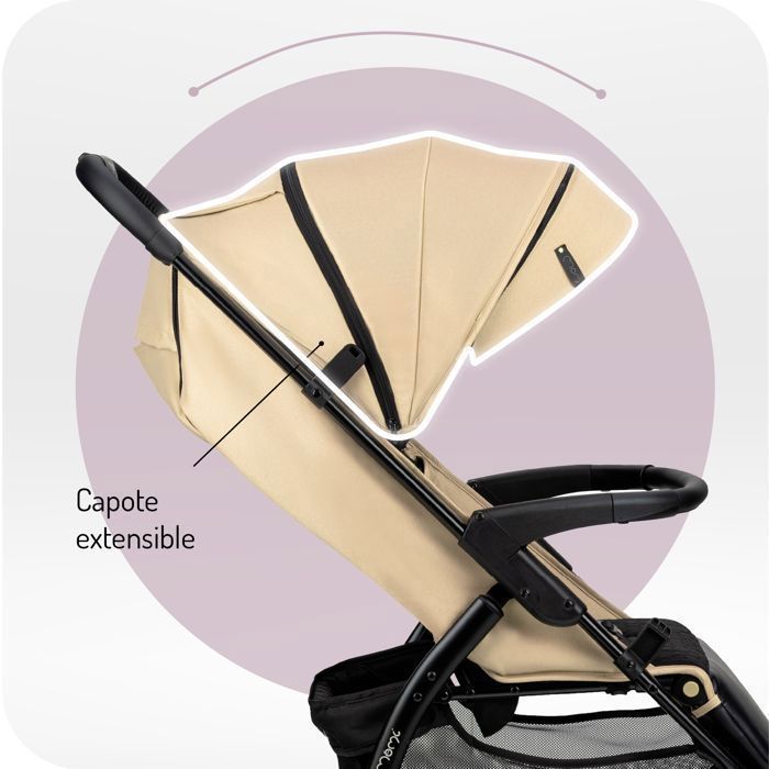 MoMi MIYA - Poussette ultra compacte - Dès 6 mois jusqu’à 22 kg - Kit d’accessoires - Roues EVA 7
