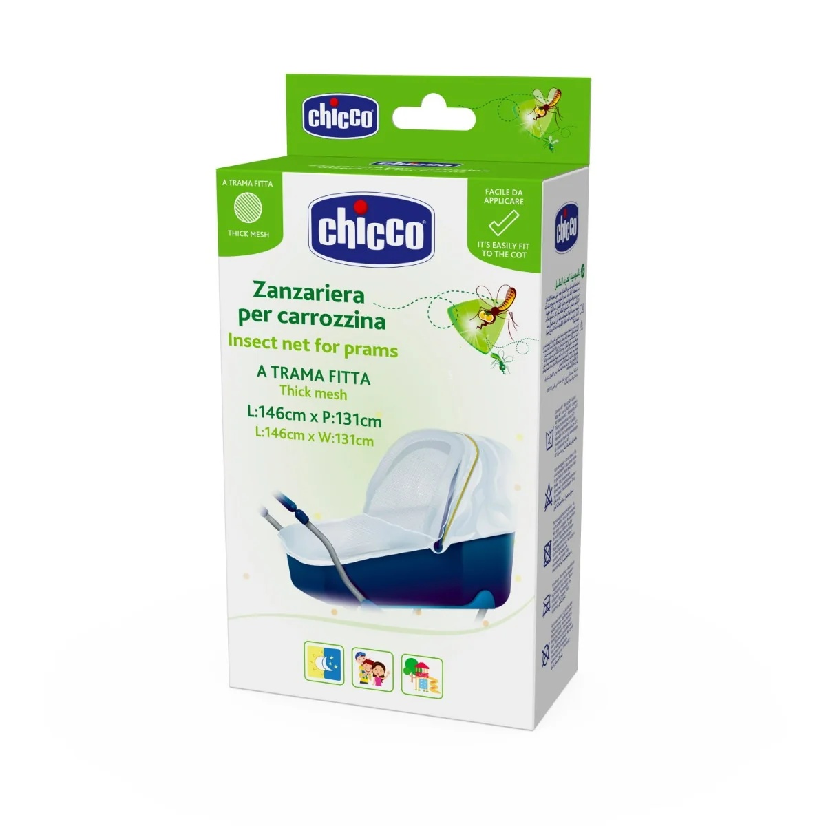 Moustiquaire CHICCO pour poussette Chicco, recommandée dès la naissance
