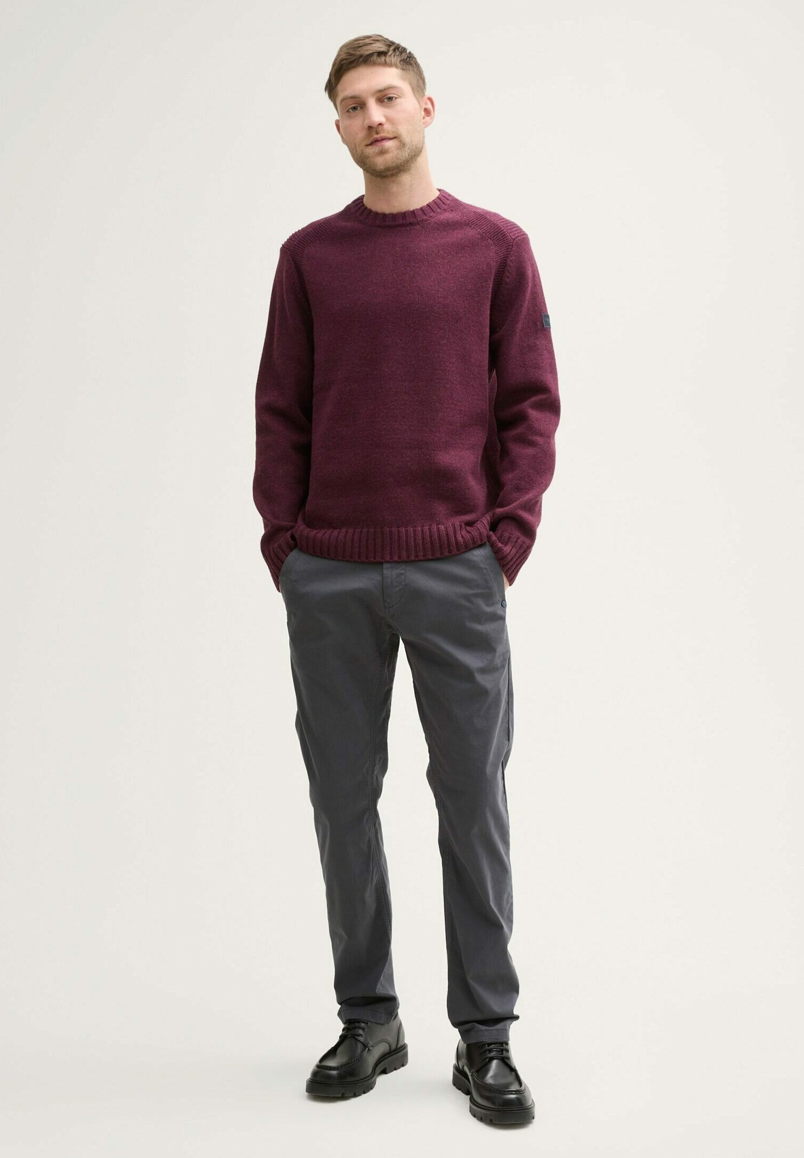 TOM TAILOR TAPERED - Chino's - asfaltgrijs