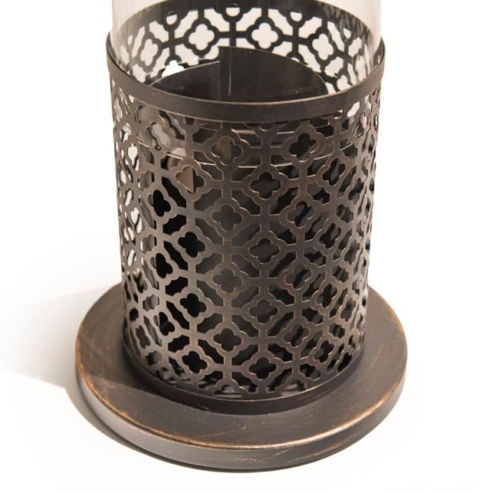 Chimenea de mesa Tolosa para interior y exterior con bioetanol y llama giratoria. - Negra