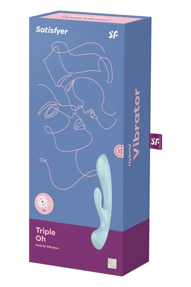 Satisfyer Masażer Triple Oh Light Blue