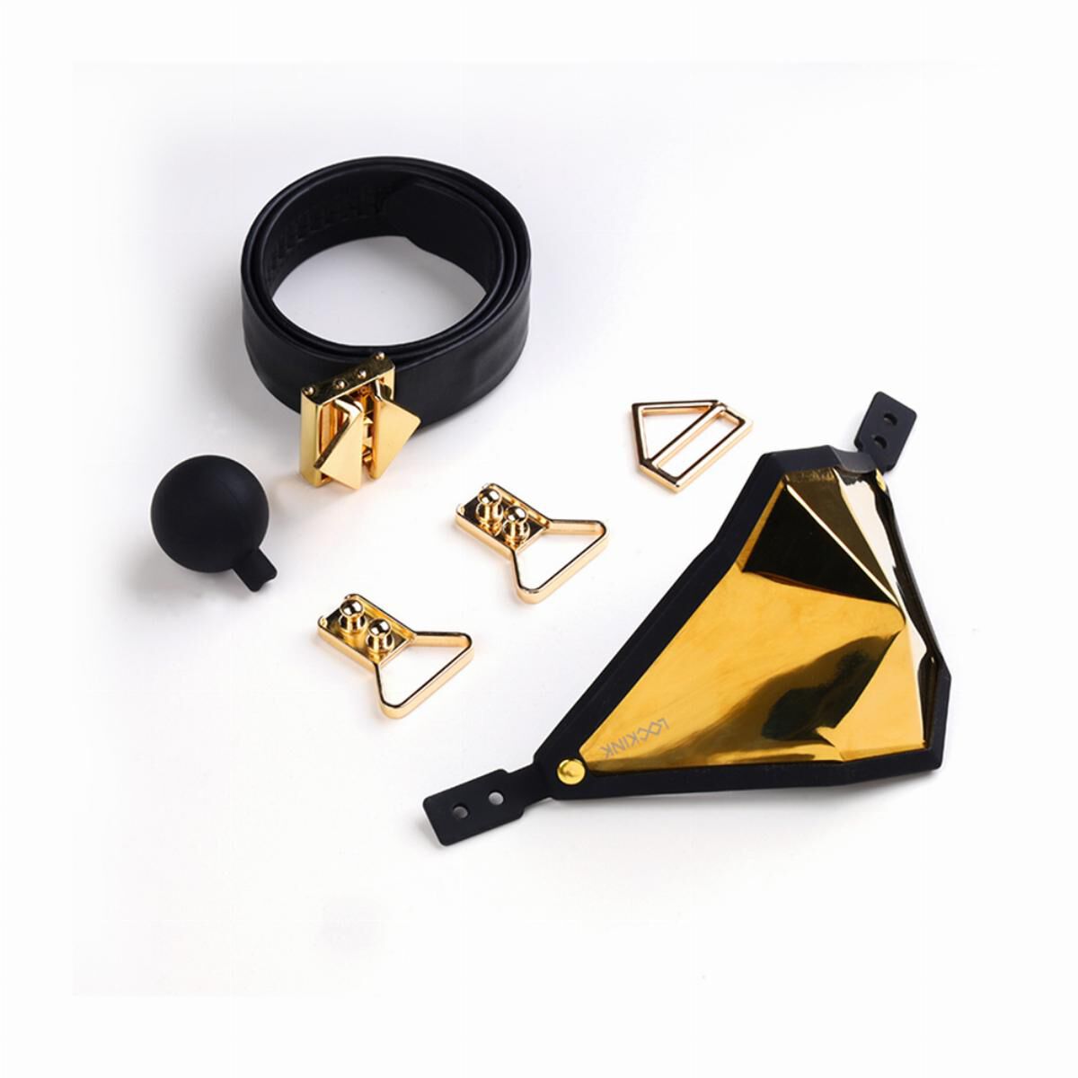 Ensemble de muselière Lockink Golden Punk Or