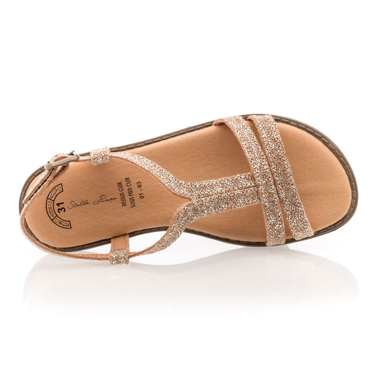 Sandalias amarillas para niña / Zapatos de punta abierta