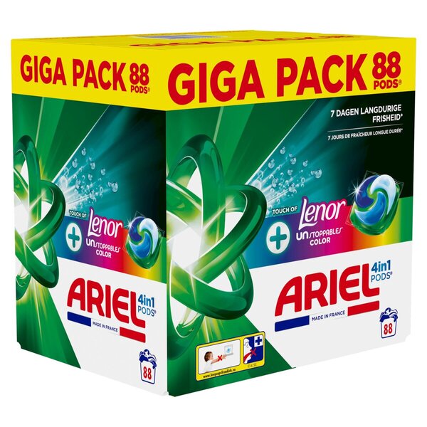 Ariel +Touch of Lenor Unstoppables Color 4-w-1 Pods<br>88 sztuk