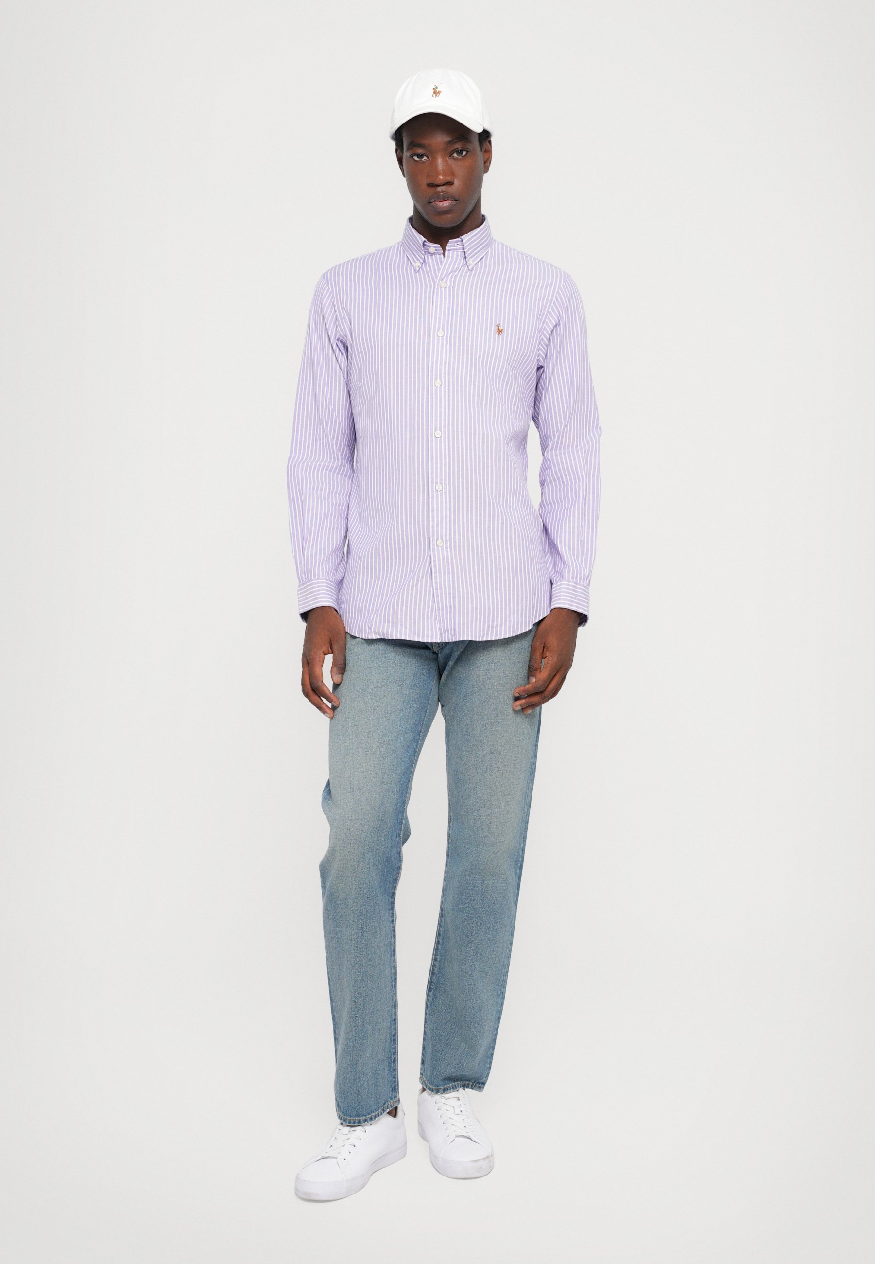 Camicia a righe Polo Ralph Lauren CUSTOM FIT - Camicia - cardo/bianco
