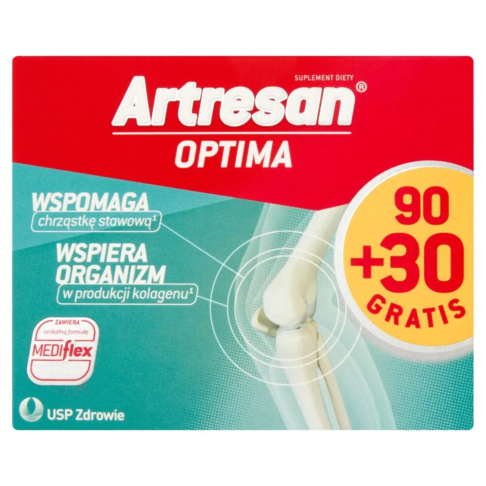 Artresan Optima 90+30 Gratis, Preparat na wzmocnienie stawów, Kapsułki