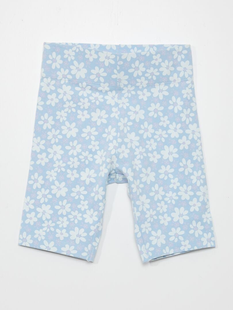 Pantalones cortos de ciclismo de algodón elástico - AZUL