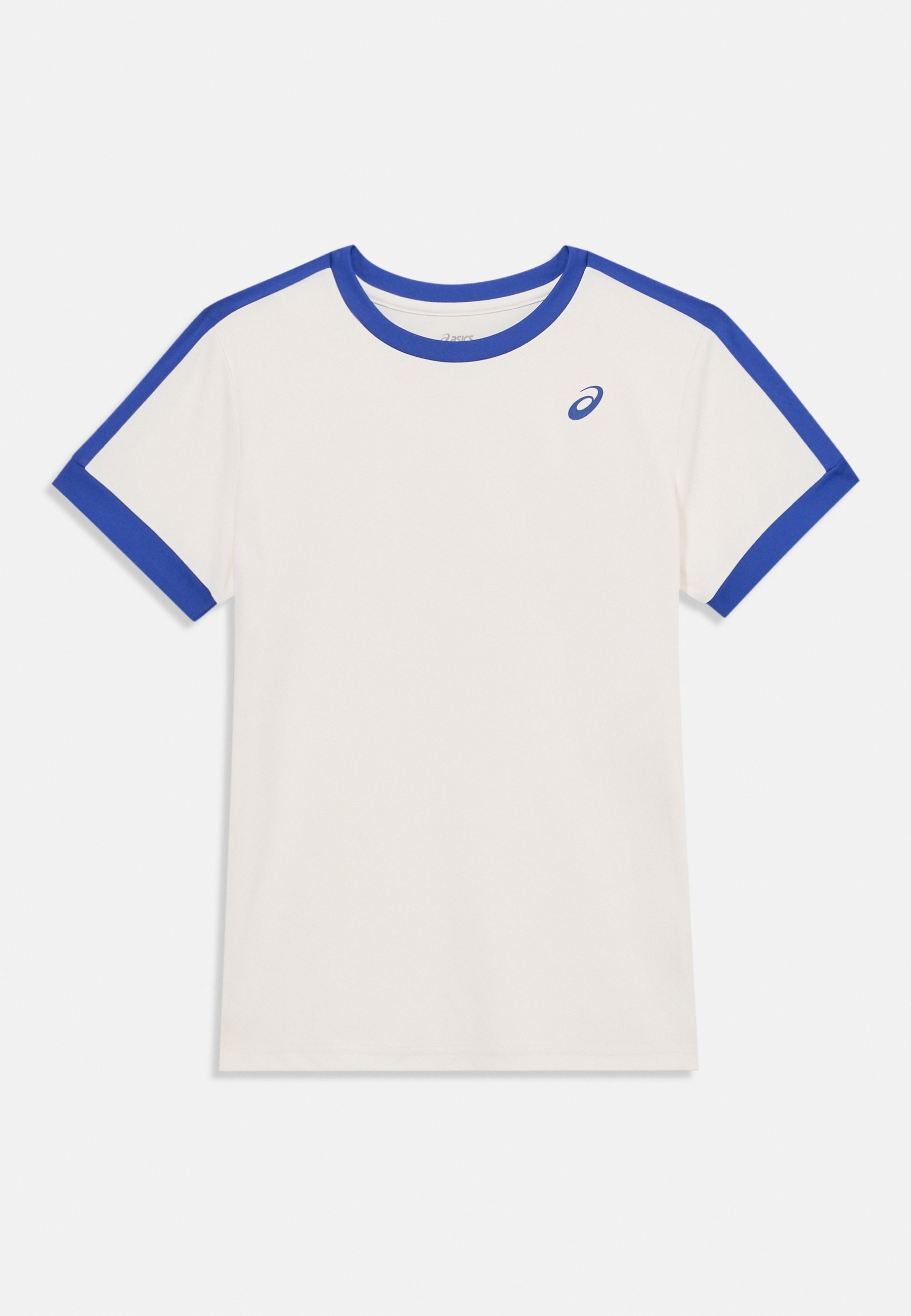 ASICS BOYS TENNIS SS - T-shirt sportiva - crema/blu scuro